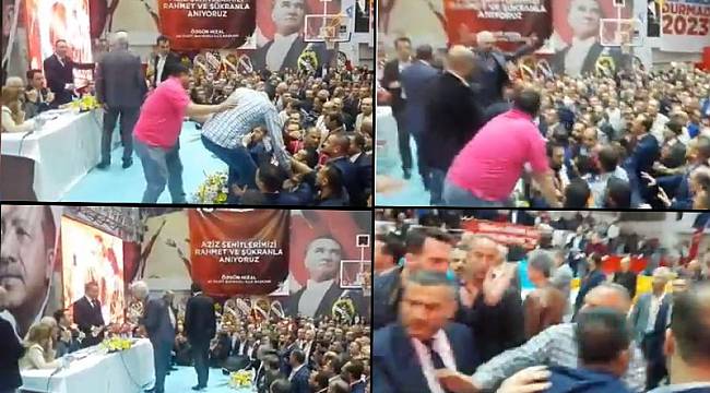 AK Parti Bayraklı Kongresi'nde arbede