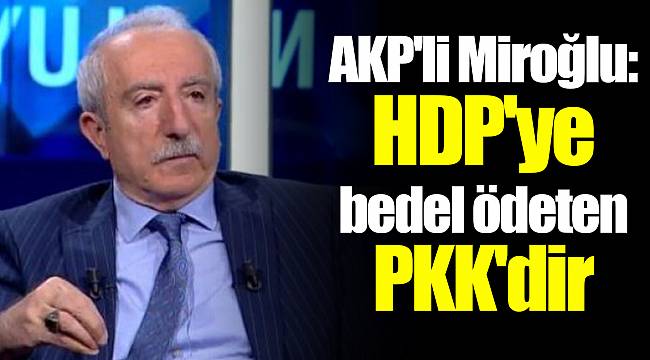 AKP'li Miroğlu: HDP'ye bedel ödeten PKK'dir