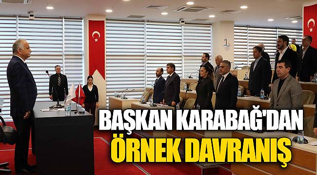 BAŞKAN KARABAĞ'DAN ÖRNEK DAVRANIŞ