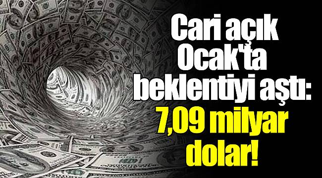 Cari açık Ocak'ta beklentiyi aştı: 7,09 milyar dolar!