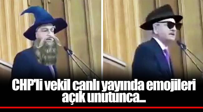 CHP'li vekil canlı yayında emojileri açık unutunca...