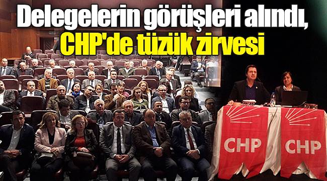 Delegelerin görüşleri alındı, CHP'de tüzük zirvesi