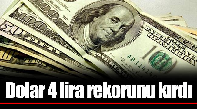 Dolar 4 lira rekorunu kırdı