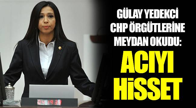 GÜLAY YEDEKCİ CHP ÖRGÜTLERİNE MEYDAN OKUDU: "ACIYI HİSSET"