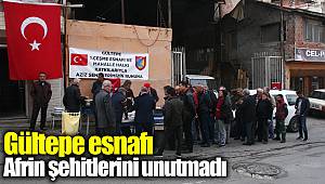 Gültepe esnafı Afrin şehitlerini unutmadı