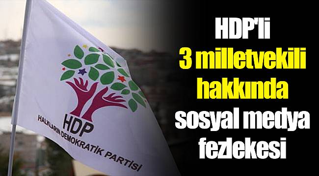 HDP'li 3 milletvekili hakkında sosyal medya fezlekesi