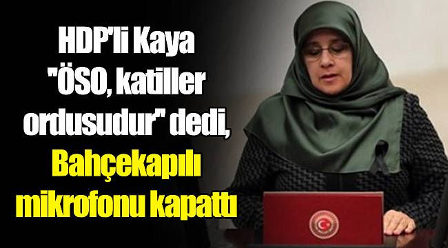 HDP'li Kaya ''ÖSO, katiller ordusudur'' dedi, Bahçekapılı mikrofonu kapattı