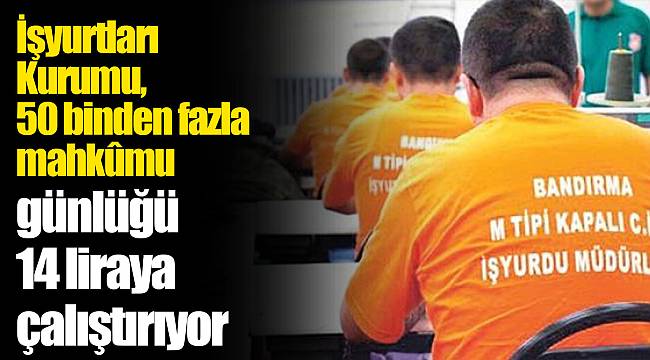 İşyurtları Kurumu, 50 binden fazla mahkûmu günlüğü 14 liraya çalıştırıyor