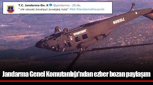 Jandarma Genel Komutanlığı'ndan ezber bozan paylaşım