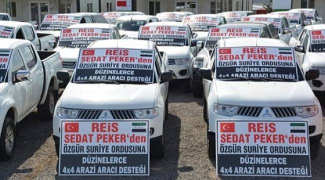 Sedat Peker, ÖSO'ya arazi aracı gönderdi