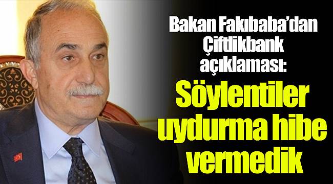 Söylentiler uydurma hibe vermedik