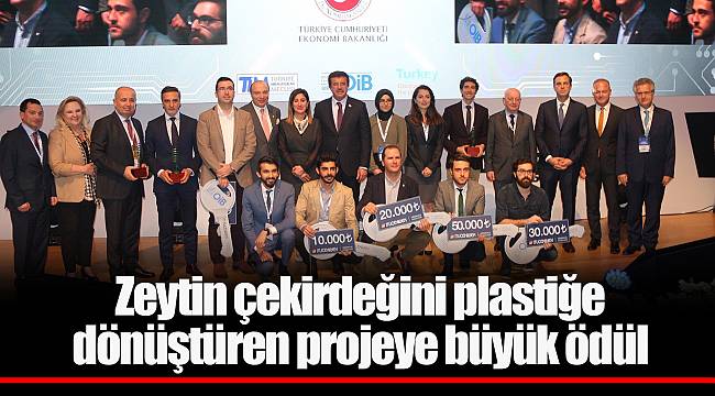 Zeytin çekirdeğini plastiğe dönüştüren projeye büyük ödül