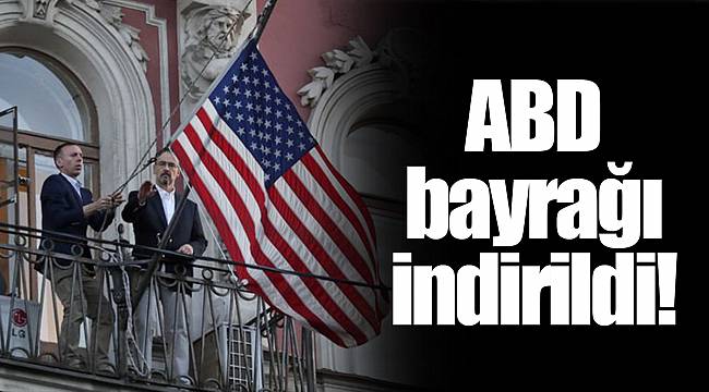 ABD bayrağı indirildi!