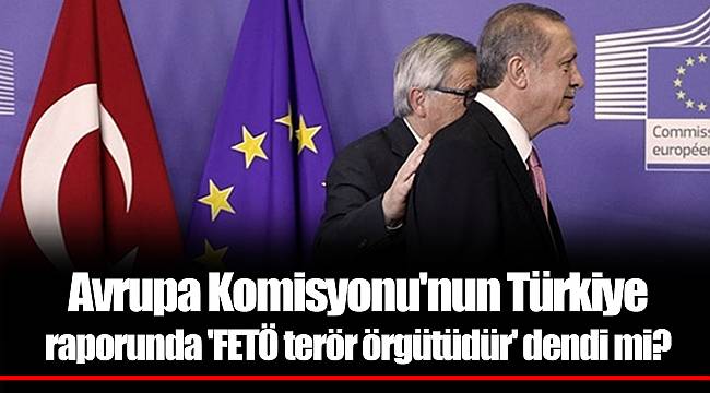 Avrupa Komisyonu'nun Türkiye raporunda 'FETÖ terör örgütüdür' dendi mi?