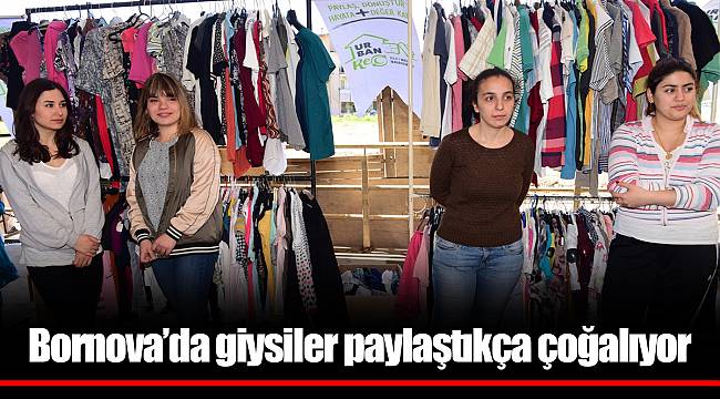 Bornova’da giysiler paylaştıkça çoğalıyor