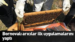 Bornovalı arıcılar ilk uygulamalarını  yaptı