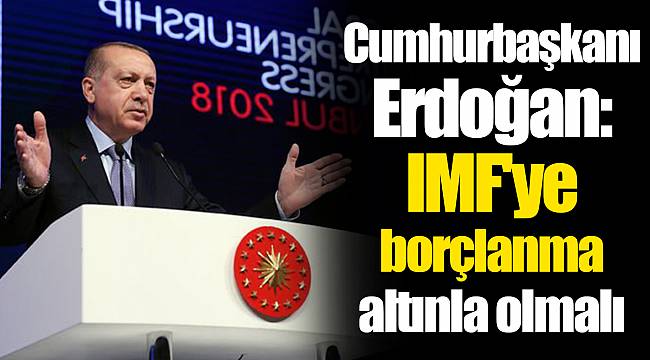 Cumhurbaşkanı Erdoğan: IMF'ye borçlanma altınla olmalı