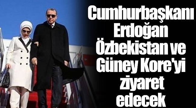 Cumhurbaşkanı Erdoğan Özbekistan ve Güney Kore'yi ziyaret edecek