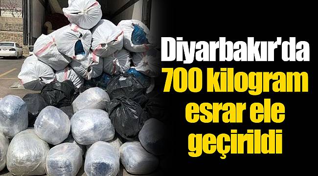 Diyarbakır'da 700 kilogram esrar ele geçirildi