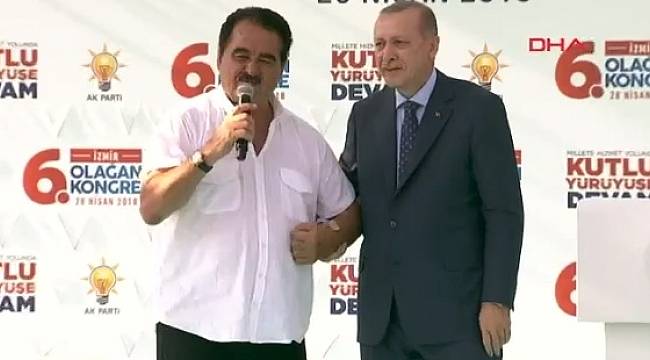 Erdoğan'ın İzmir mitingine katılan İbrahim Tatlıses 'Yaylalar Yaylalar' söyledi: İbo size aşıktır...
