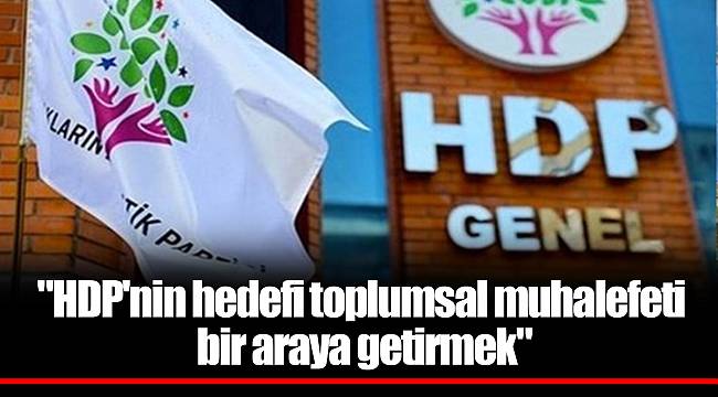 "HDP'nin hedefi toplumsal muhalefeti bir araya getirmek"