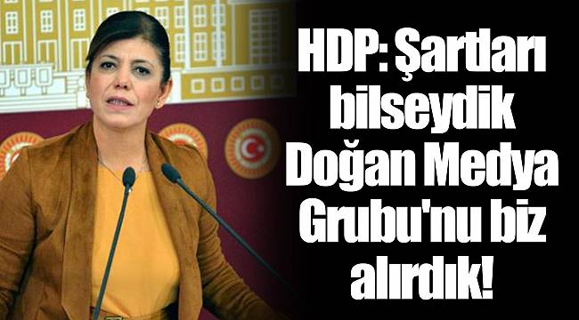 HDP: Şartları bilseydik Doğan Medya Grubu'nu biz alırdık!
