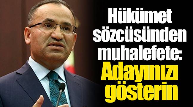 Hükümet sözcüsünden muhalefete: Adayınızı gösterin