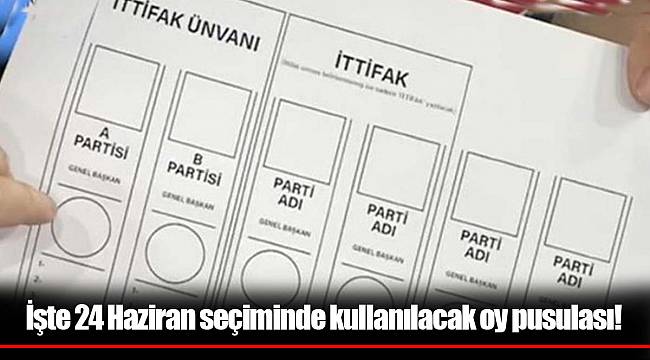 İşte 24 Haziran seçiminde kullanılacak oy pusulası!
