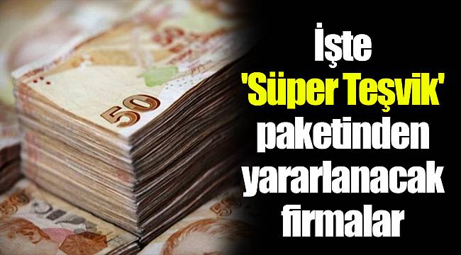 İşte 'Süper Teşvik' paketinden yararlanacak firmalar