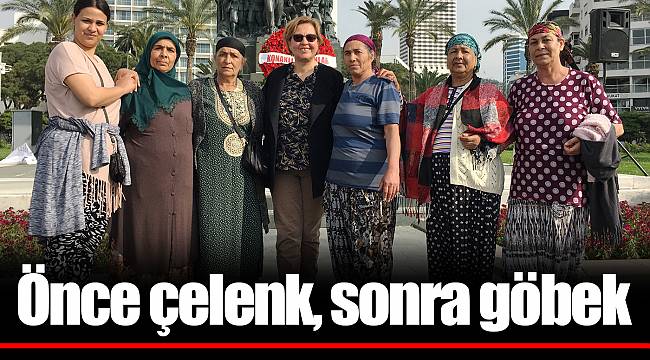 Önce çelenk, sonra göbek