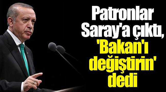 Patronlar Saray'a çıktı, 'Bakan'ı değiştirin' dedi