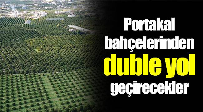Portakal bahçelerinden duble yol geçirecekler