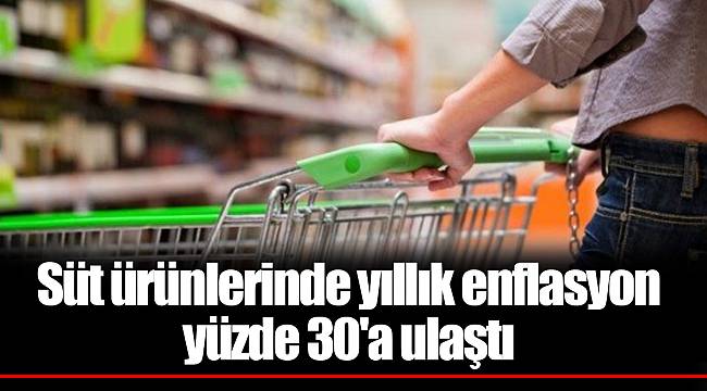 Süt ürünlerinde yıllık enflasyon yüzde 30'a ulaştı