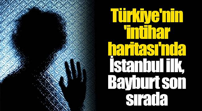 Türkiye'nin 'intihar haritası'nda İstanbul ilk, Bayburt son sırada