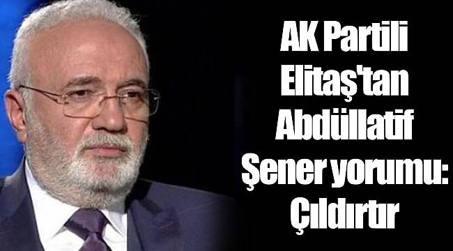 AK Partili Elitaş'tan Abdüllatif Şener yorumu: Çıldırtır