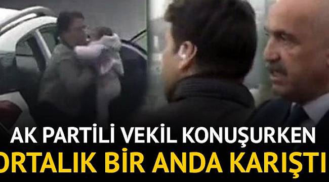 AK Partili vekilin trafik kazalarını konuştuğu esnada canlı yayında kaza meydana geldi
