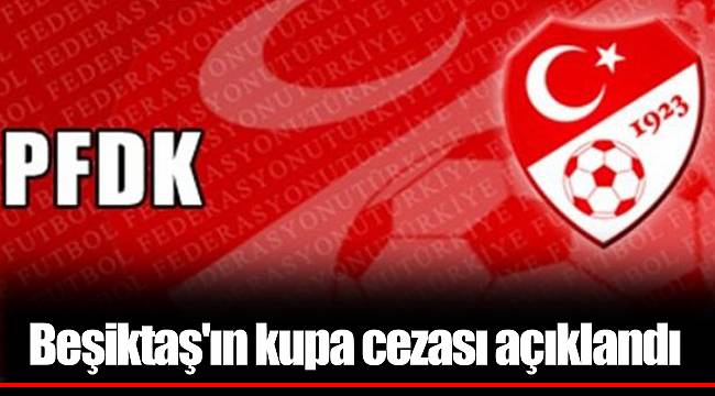 Beşiktaş'ın kupa cezası açıklandı