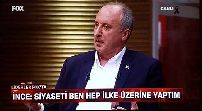 CHP'nin cumhurbaşkanı adayı İnce FOX TV'de