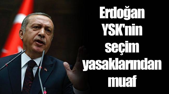 Erdoğan YSK'nin seçim yasaklarından muaf