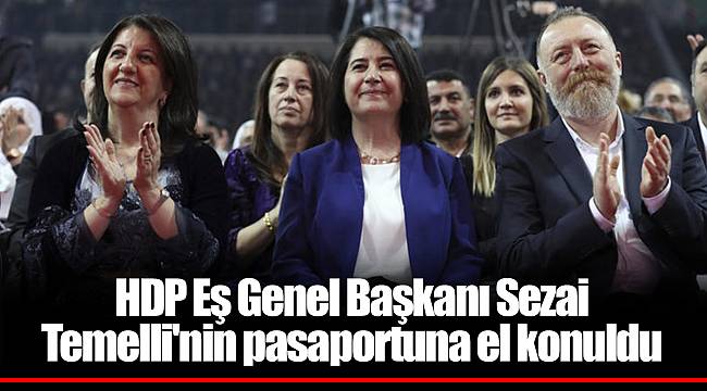 HDP Eş Genel Başkanı Sezai Temelli'nin pasaportuna el konuldu