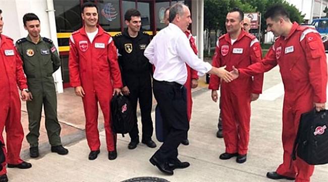 İnce ile poz veren 'SoloTürk' ekibine gösteri cezası!