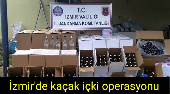 İzmir'de kaçak içki operasyonu