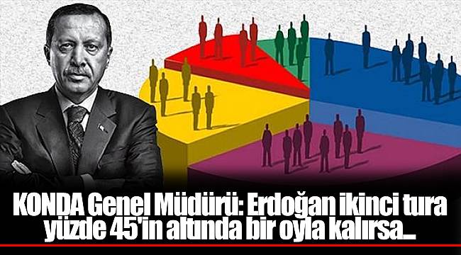 KONDA Genel Müdürü: Erdoğan ikinci tura yüzde 45'in altında bir oyla kalırsa...