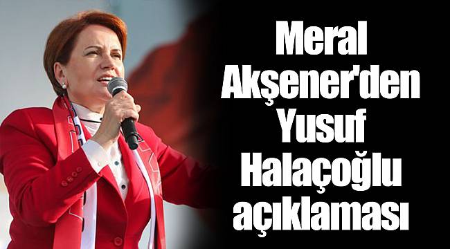 Meral Akşener'den Yusuf Halaçoğlu açıklaması