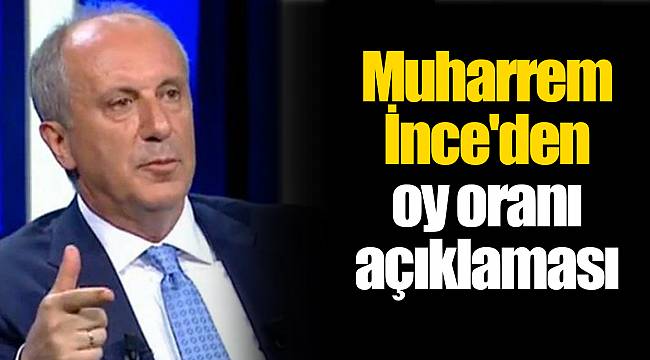 Muharrem İnce'den oy oranı açıklaması