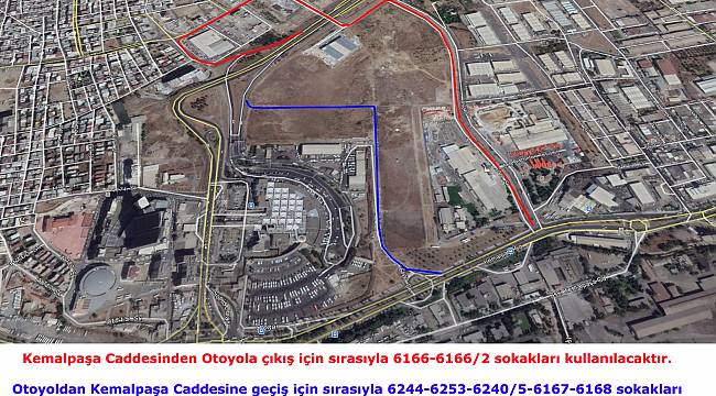 Otogar ve çevresine yeni trafik düzeni