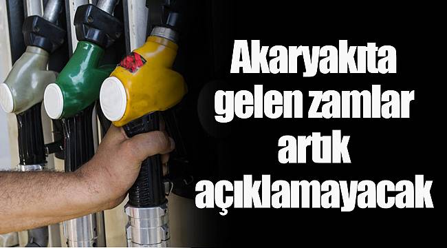 PÜİS, akaryakıta gelen zamları artık açıklamayacak