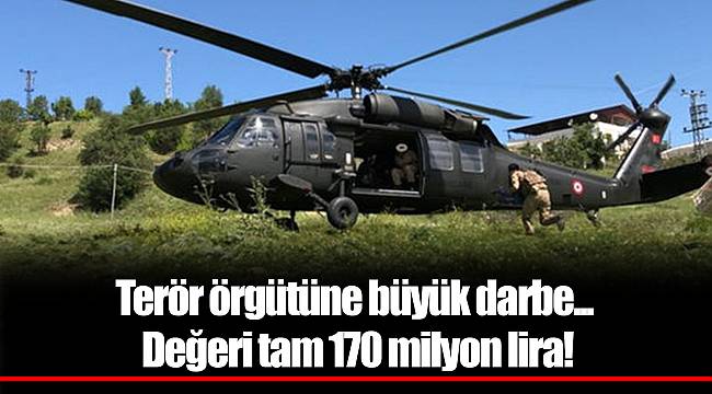 Terör örgütüne büyük darbe... Değeri tam 170 milyon lira!