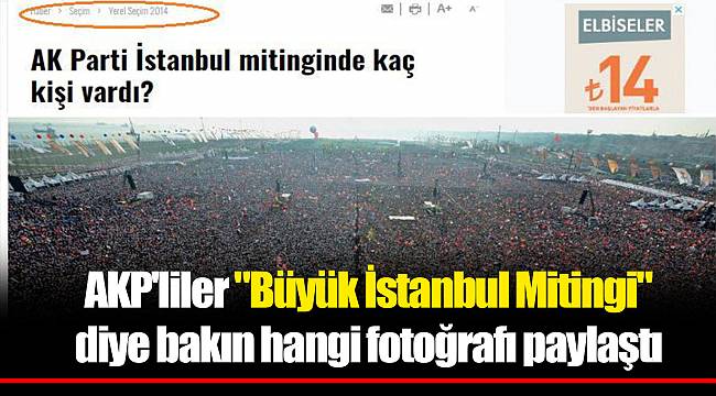 AKP'liler "Büyük İstanbul Mitingi" diye bakın hangi fotoğrafı paylaştı