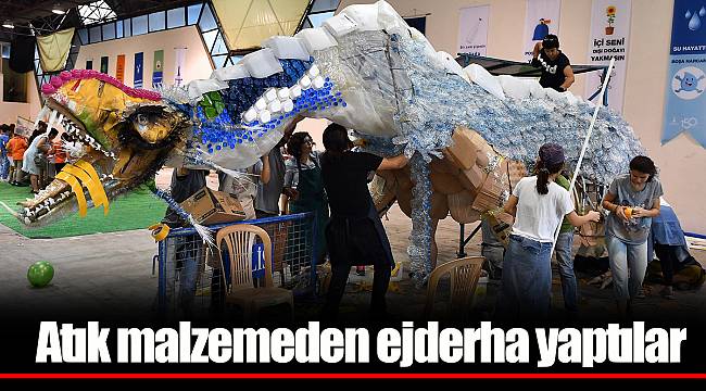 Atık malzemeden ejderha yaptılar